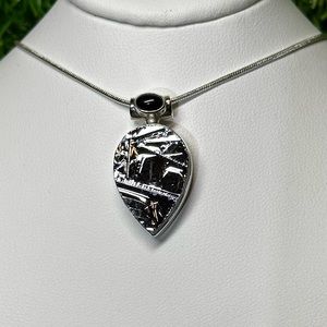 Healing Silicon & Black Onyx 925 Sterling Silver